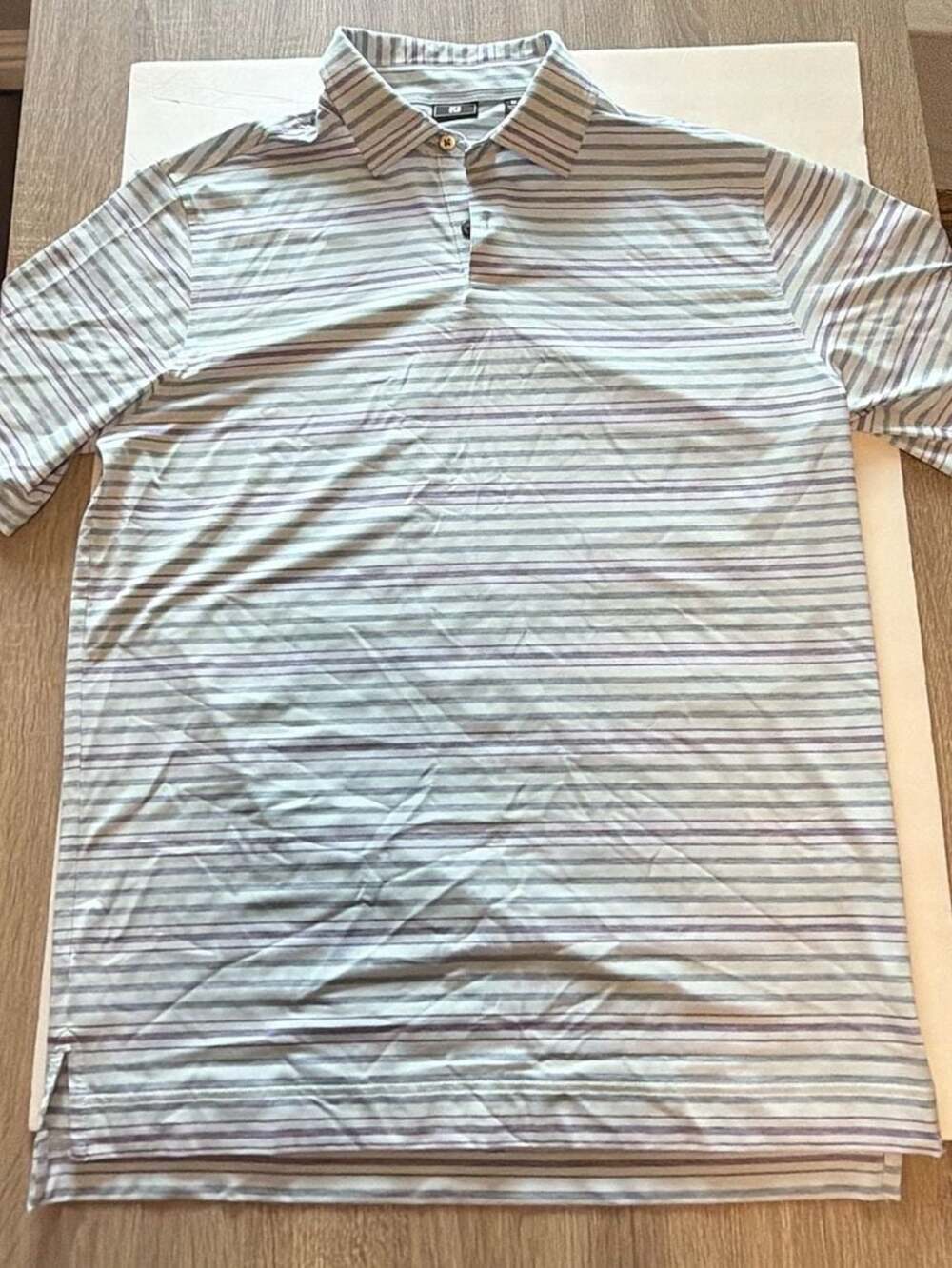 FootJoy FJ Men's Short Sleeve Striped Performance Golf Polo Shirt - Twin Oaks Go